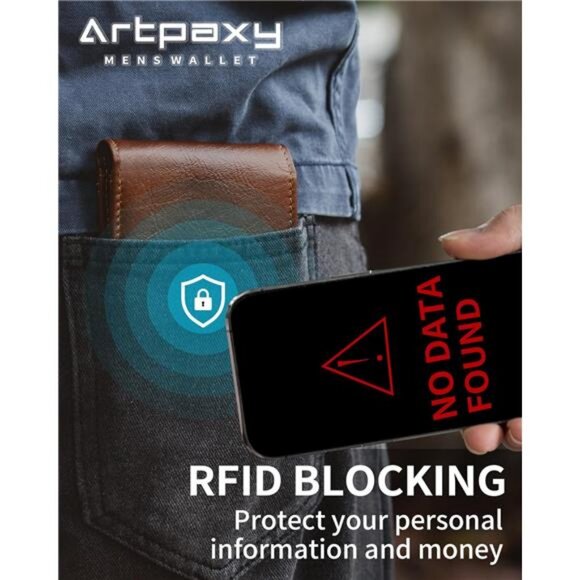 Bifold RFID Blocking Wallet for Men with 1 ID Window 13 Card Holders - Picture 4 of 7